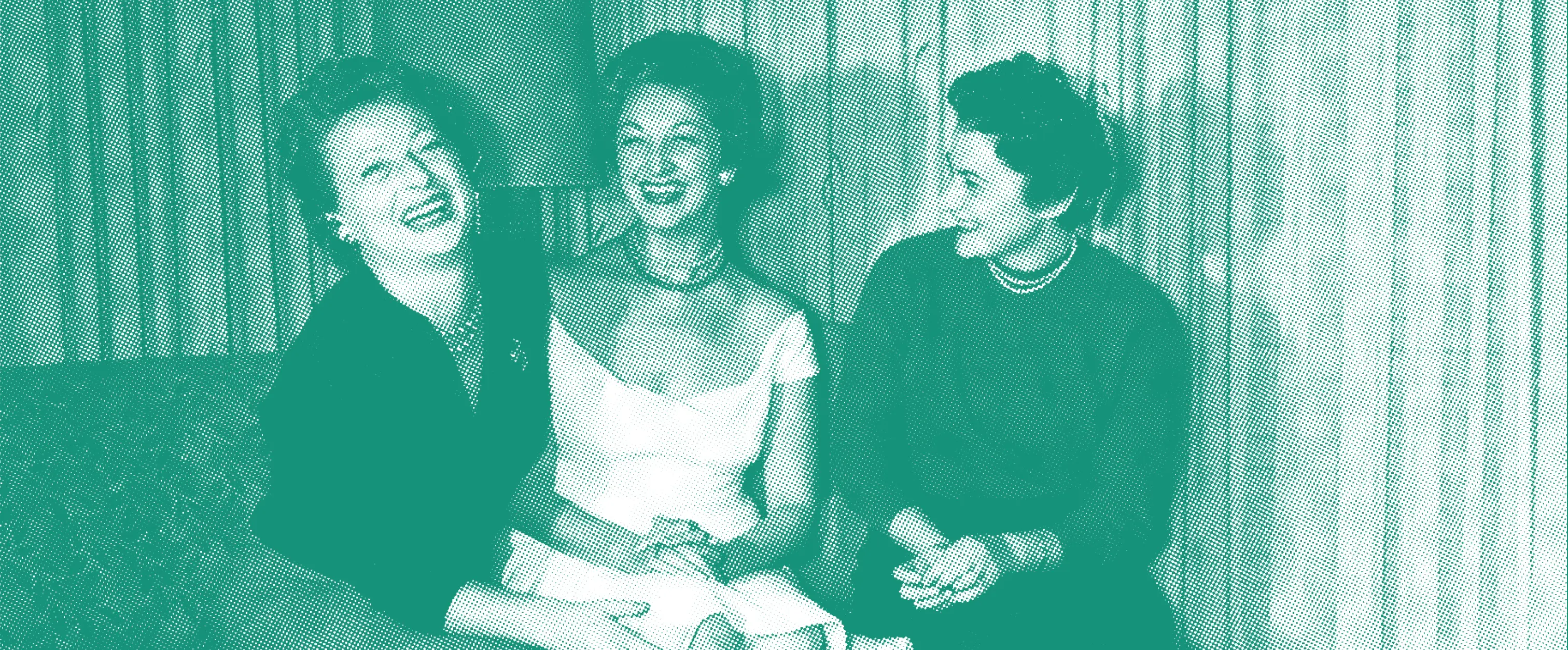 Betty, Anna and Mira in Tel Aviv, 1955.